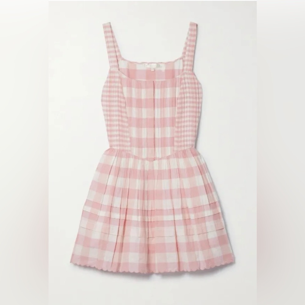 🎀 Love Shack Fancy Chennedy Mini Dress Groovy Pink Size 10 NWT $345